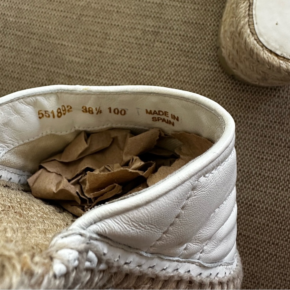 GUCCI platform Charlotte Matelasse gold GG logo espadrille jute mule - Picture 3 of 9